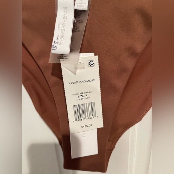 Jonathan Simkhai Brown Bikini Bottom Size S NWT - Picture 3 of 4